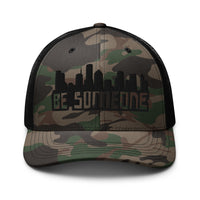 Camouflage trucker hat