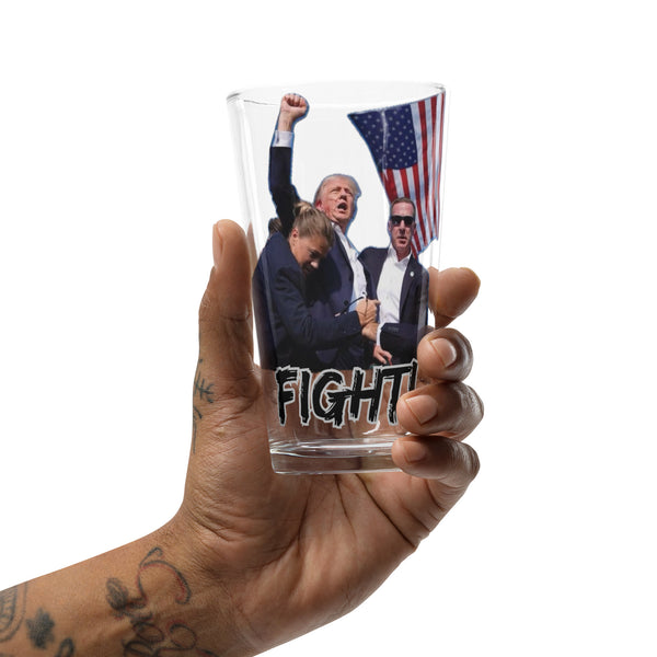 Fight 4 DJT! Shaker pint glass