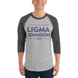 Ligma Johnson 3/4 sleeve raglan shirt